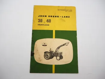 Orig. John Deere Lanz 30 40 Frontlader 310 510 710 Schlepper Betriebsanleitung