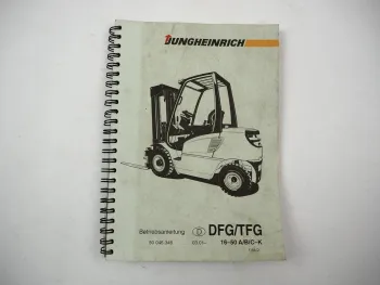 Orig. Jungheinrich DFG TFG 16 - 50 A B C Gabelstapler Betriebsanleitung 2001