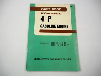Orig. Komatsu 4P Gasoline Engine FG 10 14 15 18 L -12 Forklift Parts Book 1981