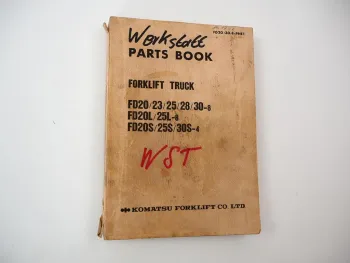 Orig. Komatsu FD 20 23 25 28 30 -8 L S Forklift Parts List Ersatzteilliste 1983
