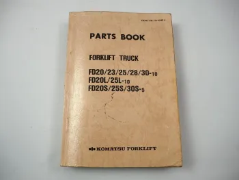 Orig. Komatsu FD 20 23 25 28 30 L S -10 Forklift Parts List Ersatzteilliste 1988