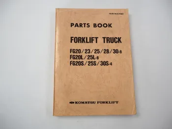 Orig. Komatsu FG 20 23 25 28 30 -8 L S Forklift Parts List Ersatzteilliste 1988