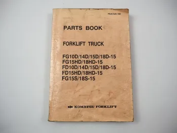 Orig. Komatsu FG FD 10 14 15 18 -15 D HD S Forklift Parts List Ersatzteilliste