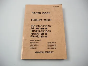 Orig. Komatsu FG FD 10 14 15 18 -15 H S Forklift Parts List Ersatzteilliste 1994