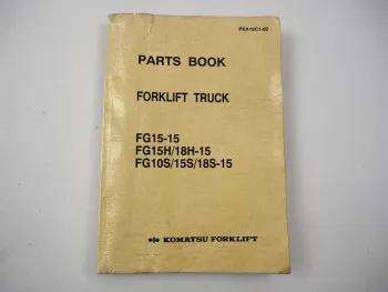 Orig. Komatsu FG FD 10 15 18 H S -15 Forklift Parts List Ersatzteilliste 1991