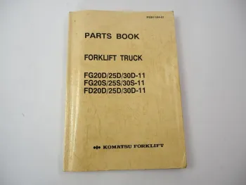 Orig. Komatsu FG FD 20 25 30 -11 D S Forklift Parts List Ersatzteilliste 1990