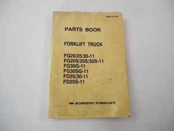 Orig. Komatsu FG FD 20 25 30 -11 S G Forklift Parts List Ersatzteilliste 1991
