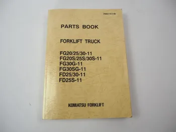 Orig. Komatsu FG FD 20 25 30 -11 S G Forklift Parts List Ersatzteilliste 1993
