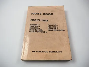 Orig. Komatsu FG FD 33 35 40 45 -4 Z N H S Forklift Parts List Ersatzteilliste