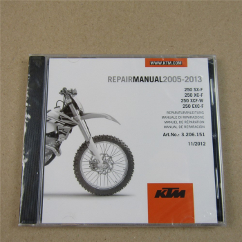 orig. KTM 250 SX-F XC-F EXC-F XCF-W Reparaturanleitung Repair CD 2005 - 2013