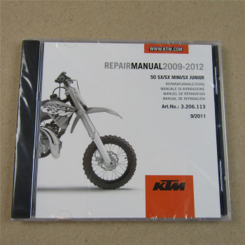orig. KTM 50 SX Mini Junior Reparaturanleitung Werkstatthandbuch 2009 - 2012 CD