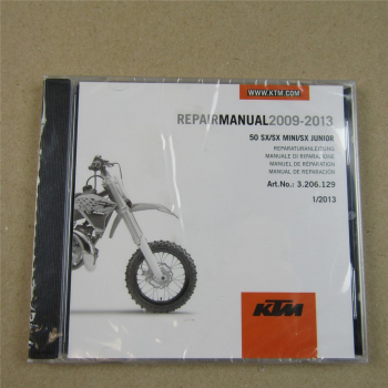 orig. KTM 50 SX Mini Junior Reparaturanleitung Werkstatthandbuch 2009 - 2013 CD