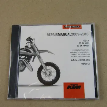 orig. KTM 50 SX Mini Junior Reparaturanleitung Werkstatthandbuch 2009 - 2018 CD