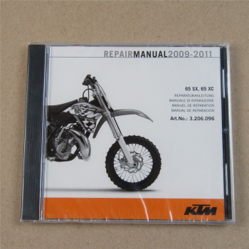 orig KTM 65 SX / XC 2009 - 2011 Reparaturanleitung Werkstatthandbuch CD