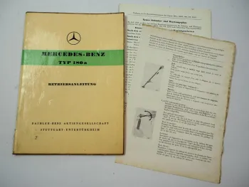 orig Mercedes Benz 180a W120 Ponton Betriebsanleitung Bedienungsanleitung 1958