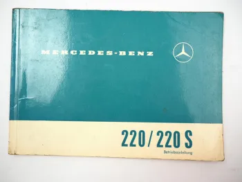 orig. Mercedes Benz 220 220b 220SB W111 Betriebsanleitung 1961 Heckflosse
