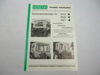 Orig. Prospekt Scharwächter Edscha EK 4013 4020 4021 Kabine für Schlepper 1975