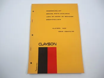Orig. Sperry Clayson 1530 Combine Mähdrescher Ersatzteilliste Parts List 1972