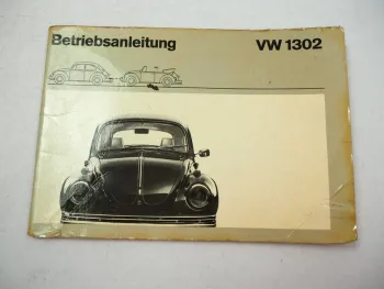 orig VW Käfer 1302 1302S Limousine Cabriolet Betriebsanleitung 1970