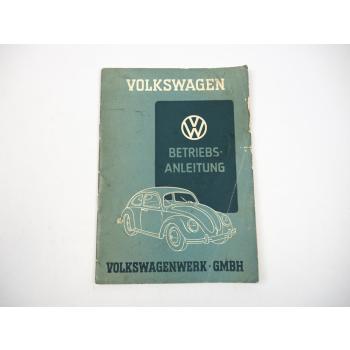 orig VW Käfer Typ 11 11a Betriebsanleitung 1950 Brezelkäfer