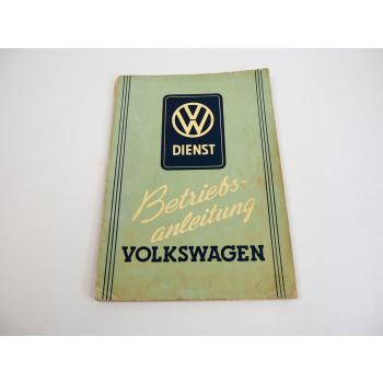orig VW Käfer Typ 11 Brezelkäfer Betriebsanleitung 1951