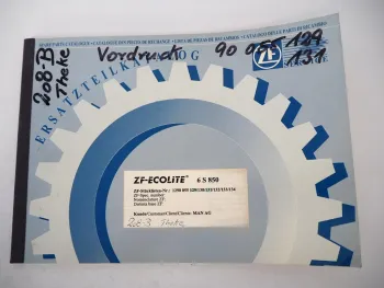 Orig. ZF Ecolite 6 S 850 Getriebe Ersatzteilliste MAN LKW L2000 Parts List 11/01
