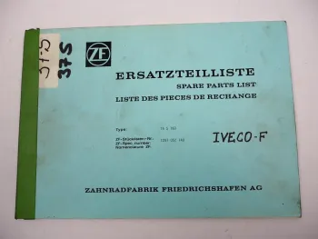 Orig. ZF Ecosplit 16 S 160 Getriebe Ersatzteilliste IVECO-F Parts List 5/82
