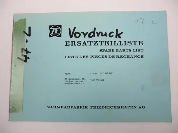Orig. ZF S 5-42 Synchroma Getriebe Ersatzteilliste Leyland DAF Parts List 3/1991