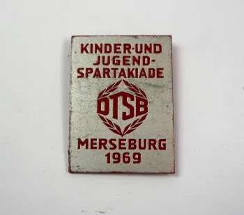Original Abzeichen Kinder und Jugend Spartakiade DTSB Merseburg DDR 1969