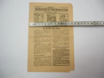 Original Alliierten Flugblatt Wolkiger Beobachter Luftpost Ausgabe England USA