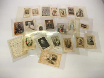 Original Andachtsbilder 22 Stück ca. 1880 bis 1900 teils beschädigt