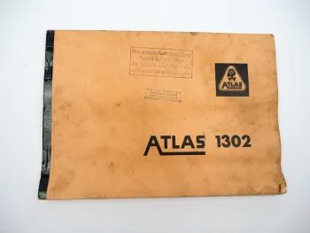Original Atlas 1302 Hydraulikbagger Betriebsanleitung Ersatzteilliste 1970