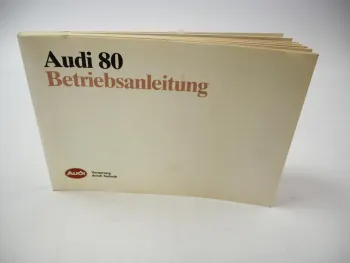 Original Audi 80 B3 Typ 89 Quattro Betriebsanleitung 1989 Bedienungsanleitung