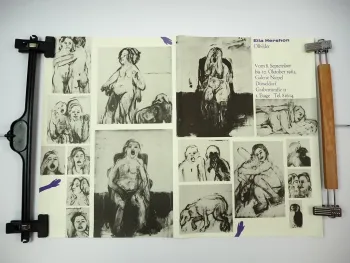 Original Ausstellung Plakat Eila Hershon Galerie Niepel Düsseldorf 1964