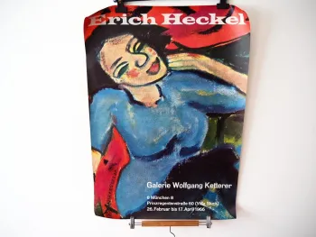Original Ausstellung Plakat Erich Heckel Galerie Ketterer München 1966