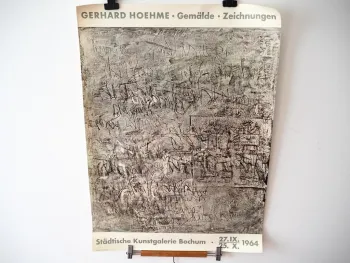 Original Ausstellung Plakat Gerhard Hoehme Kunstgalerie Bochum 1964
