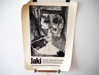 Original Ausstellung Plakat Jaki Josef Horvat Kunstverein Köln Hahnentorburg1965