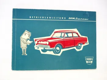 Original Auto Union DKW Junior PKW Betriebsanleitung Bedienung Wartung 1960