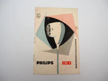 Original Bedienungsanleitung Philips 120S Rasierapparat Philishave 1960er Jahre