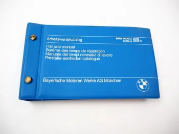 Original BMW 1600/2 2002 A Ti Serie 02 Arbeitswertekatalog 1971