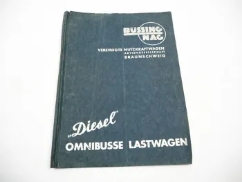 Original Büssing NAG Mappe Hefter Format A4 leer ca. 1930er Jahre