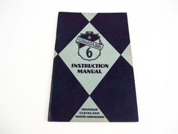 original Chandler 65 Sixty Five Instrucion Manual 1929 SAE PS 23.4