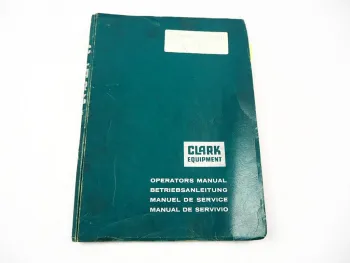 Original Clark TW33 Gabelstapler 1500 kg Betriebsanleitung Bedienungsanleitung