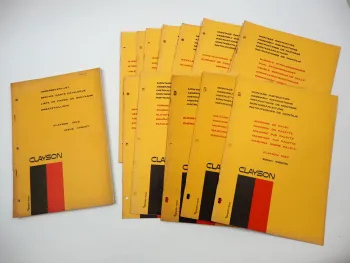 Original Clayson 1550 Mähdrescher Ersatzteilliste Parts List Montage 1972