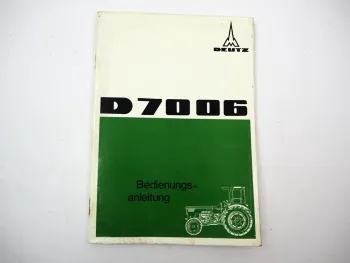 Original Deutz D7006 + Allrad Betriebsanleitung Wartung Schaltplan