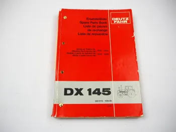 Original Deutz DX145 Traktor ab Fg. 76320001 Ersatzteilliste Ersatzteilkatalog 1981