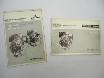 Original Deutz F1L 210 D Motor Betriebsanleitung Ersatzteilliste Bildkatalog