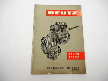 Original Deutz F1L F2L 310 Motor Betriebsanleitung Bedienung Wartung 10/1961