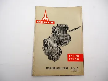 Original Deutz F1L F2L 310 Motor Betriebsanleitung Bedienung Wartung 5/1965