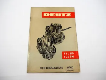 Original Deutz F1L F2L 310 Motor Betriebsanleitung Bedienung Wartung 8/1961
